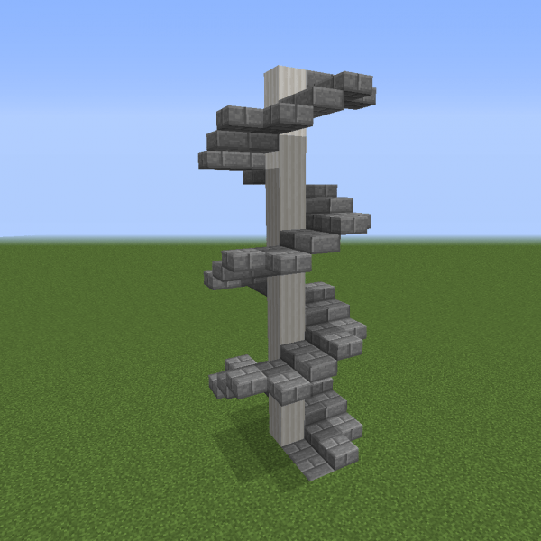 Basic Spiral Staircase in Minecraft