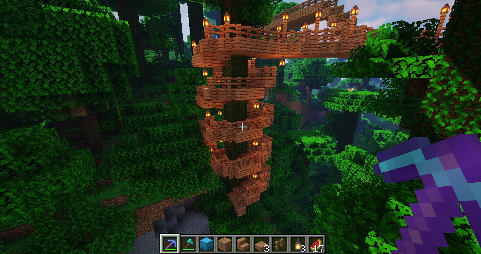 How to make a Spiral Staircase in Minecraft