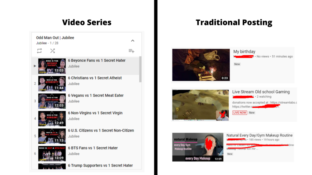 YouTube series vs One video posting